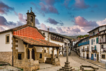 Typical Town Of Candelario In The Province Of Salamanca In Spain.