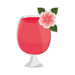 Poster - cocktail with flower