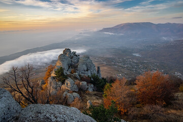 Wall Mural - View from Alenga rock to Alushta city