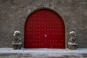 Dragon Gate is an unfinished business and culture center in Älvkarleby Municipality near European route E4. The idea was to create a place where Chinese and Swedish culture can meet.