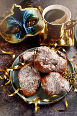 Sticker - A plate of homemade donuts on carnival party table