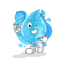 Canvas Print - water drop young boy character cartoon