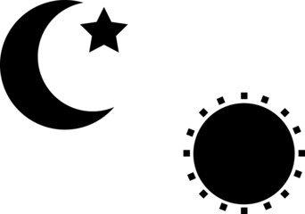 Poster -  sun and moon icon,vector best flat icon..eps