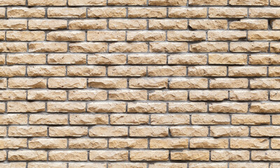 Wall Mural - Seamless background texture of decorative yellow brick wall