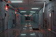 Emergency bunker corridor of the secret laboratory