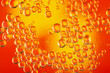 Abstract background of bubbles in transparent liquid.