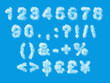 © Michael Niessen - clouds in the shape of digits numbers, special characters and punctuation symbols