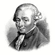 vectorized old engraving of Immanuel Kant, engraving is from Meyers Lexicon published 1914 - Leipzig, Deutschland