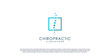 Chiropractic logo for massage and business with creative element concept Premium Vector