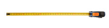 Measure Tape Isolated Cut Out On White Background, Overhead View