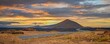 Spanien, Lanzarote, Vulkanlandschaft im Sonnenuntergang am  Westküstenort El Golfo 