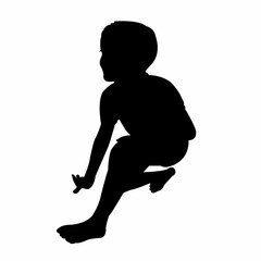 Poster - a boy body silhouette vector