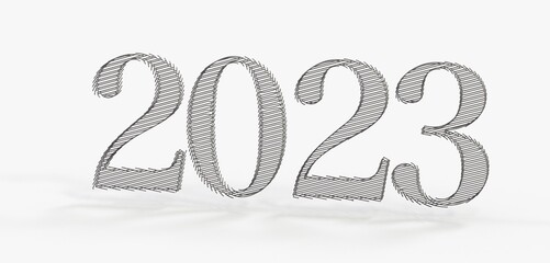 Poster - 2023 New year change, turn.