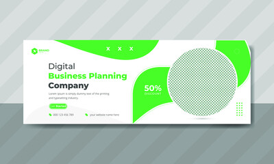 modern corporate business social media facebook cover banner design template