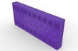 lockers purple primary secondary school in a row image 3d illustration