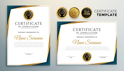 Sticker - elegant certificate template design for multipurpose use