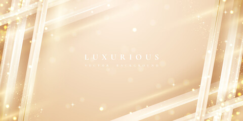 Poster - Luxurious Abstract golden background with shiny gold lines and empty space for your promotional text