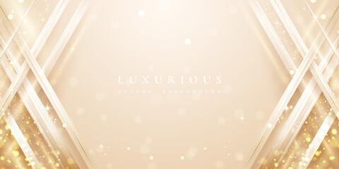 Poster - Luxurious Abstract golden background with shiny gold lines and empty space for your promotional text