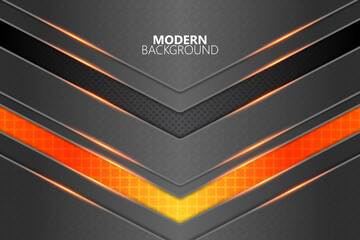 Wall Mural - Modern background overlapped diagonal shape with orange gradient