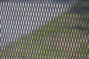 Aufkleber -  Texture cage metal net. Chrome grille detail for building.