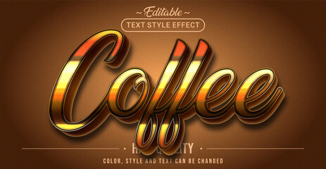 Poster - Editable text style effect - Coffee text style theme.