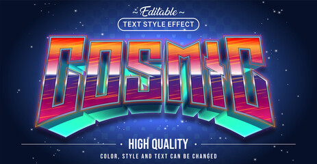 Poster - Editable text style effect - Cosmic text style theme.