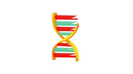 Wall Mural - DNA strand icon animation best cartoon object on white background