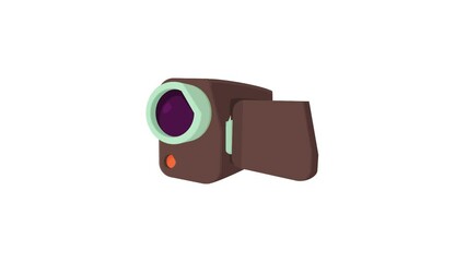 Poster - Camcorder icon animation best cartoon object on white background
