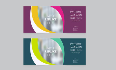 Wall Mural - Corporate Banner Layout Template Design
