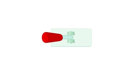 Poster - Red tumbler icon animation best cartoon object on white background