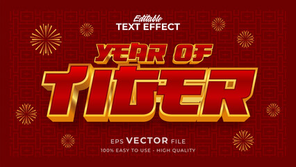 Aufkleber - Editable text style effect - chinese new year text in style theme