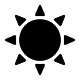 sun glyph icon