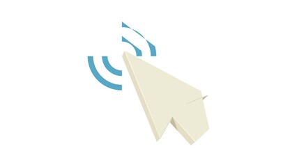 Poster - Touching arrow icon animation best cartoon object on white background