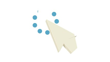 Poster - Pointing cursor icon animation best cartoon object on white background