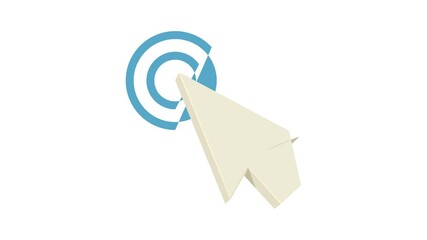 Poster - Screen pointer icon animation best cartoon object on white background