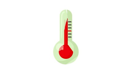Poster - Heat icon animation best cartoon object on white background