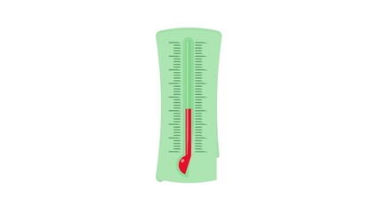 Poster - Weather thermometer icon animation best cartoon object on white background