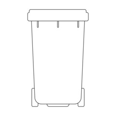 Wall Mural - Trash box vector icon.Outline vector icon isolated on white background trash box.