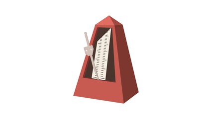 Poster - Metronome icon animation best cartoon object on white background