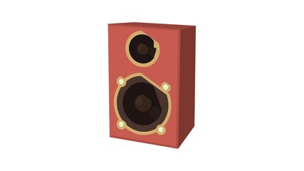 Poster - Speaker icon animation best cartoon object on white background