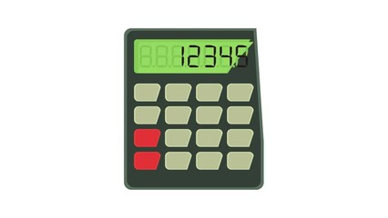 Poster - Calculator icon animation best cartoon object on white background