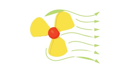 Poster - Ventilator icon animation best cartoon object on white background