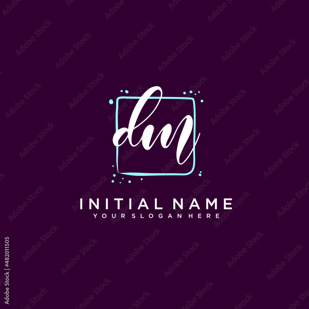 DM monogram logo template vector	