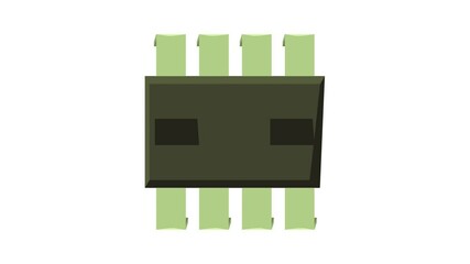 Poster - Electronics icon animation best cartoon object on white background