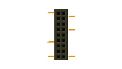 Poster - Microchip icon animation best cartoon object on white background