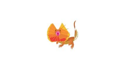 Poster - Lizard icon animation best cartoon object on white background