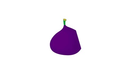 Sticker - Whole fig fruit icon animation best cartoon object on white background