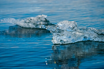 Ice floes in Iceland in Jokulsarlon, Iceland.