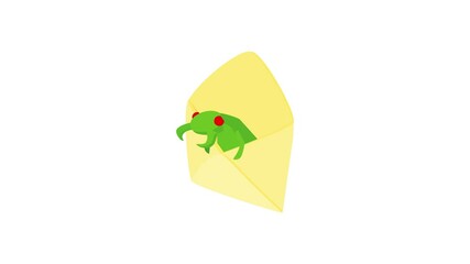 Sticker - Infected email icon animation best cartoon object on white background