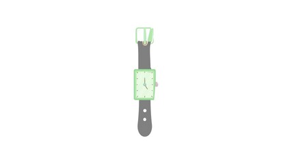 Poster - Wrist watch icon animation best cartoon object on white background